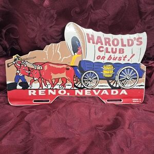 Harold's Club Sign with Red, Blue, and Yellow Accents